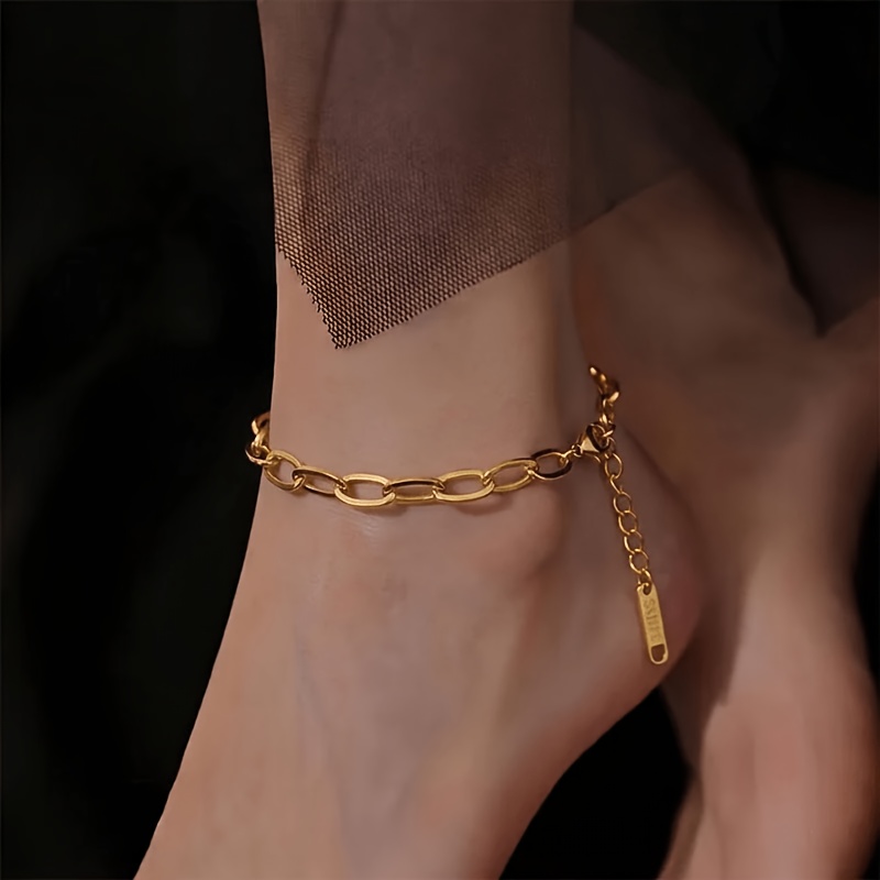Fashionable Stainless Steel Anklet, Simple & Elegant Design